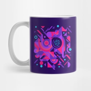 Cyberpunk Abstract D20 Dice Tabletop RPG Mug